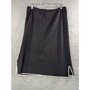 BCBGMaxAzria Mini Skirt Womens Size Large Black White Trim Knit